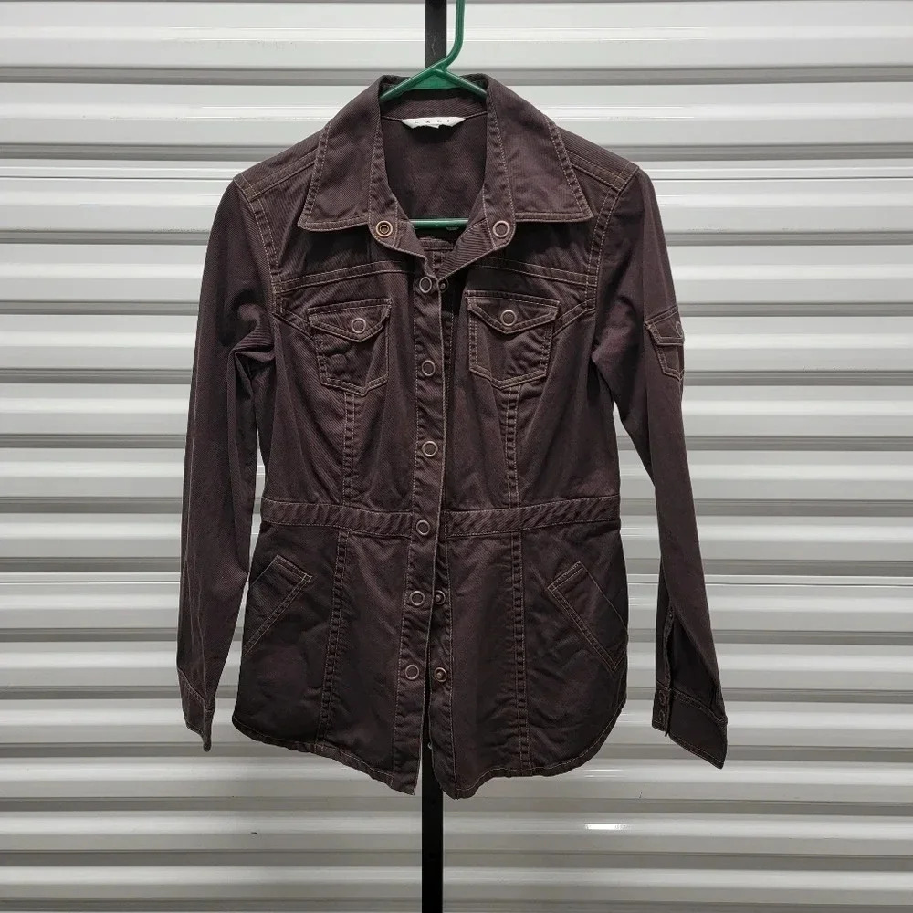 CAbi Style 162 Halftime Safari Raisin Brown Denim Jacket